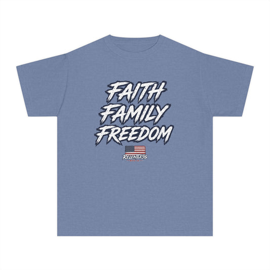 FAITH, FAMILY, FREEDOM - USA TEE (Youth)