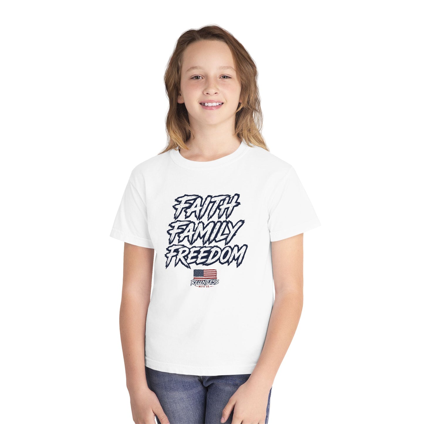 FAITH, FAMILY, FREEDOM - USA TEE (Youth)