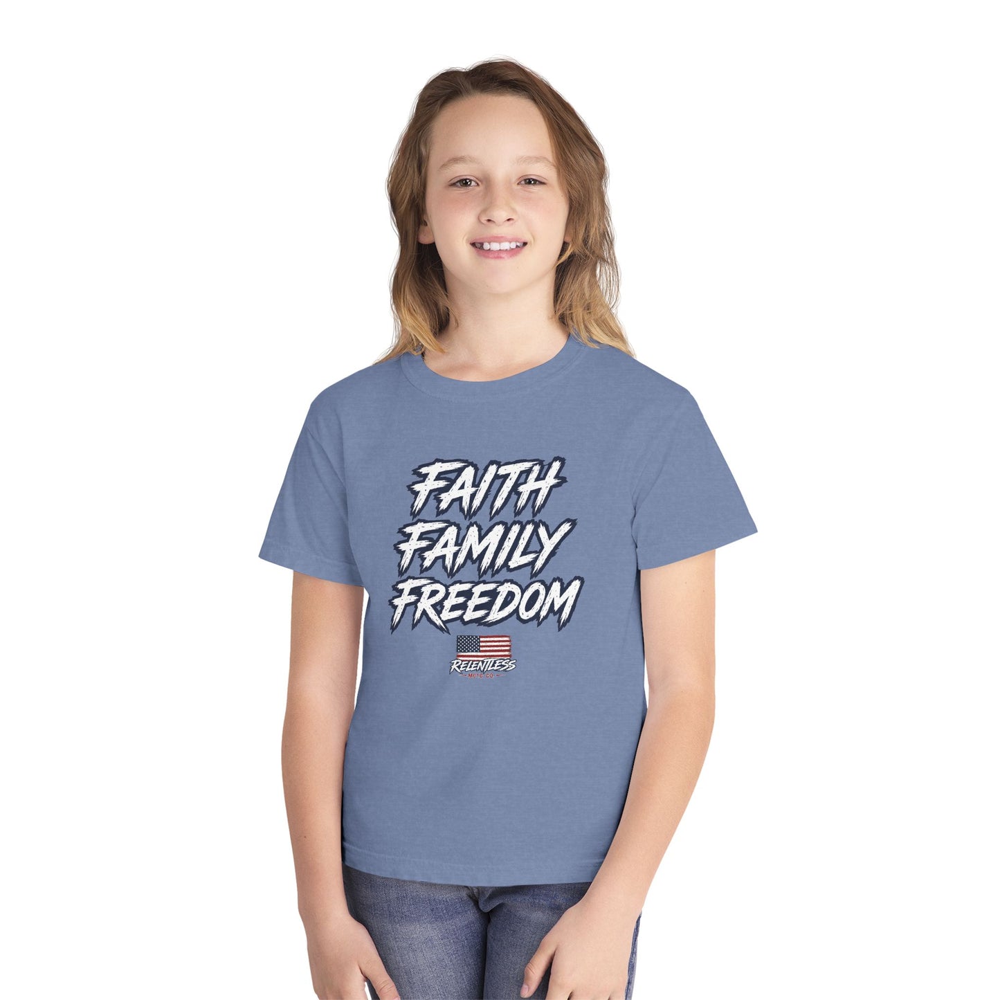 FAITH, FAMILY, FREEDOM - USA TEE (Youth)