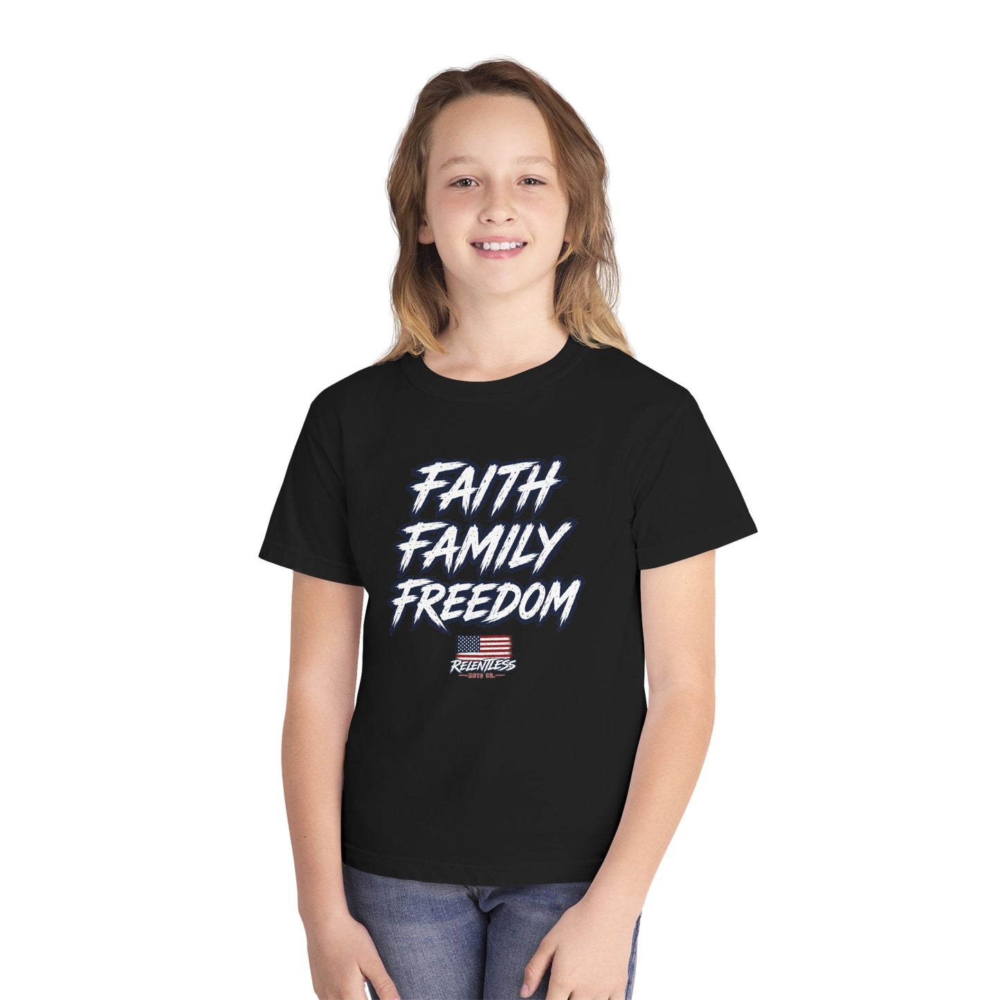 FAITH, FAMILY, FREEDOM - USA TEE (Youth)