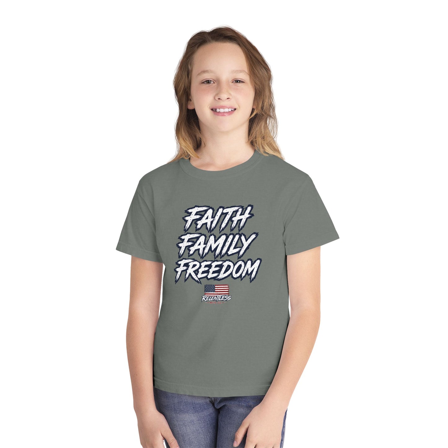 FAITH, FAMILY, FREEDOM - USA TEE (Youth)